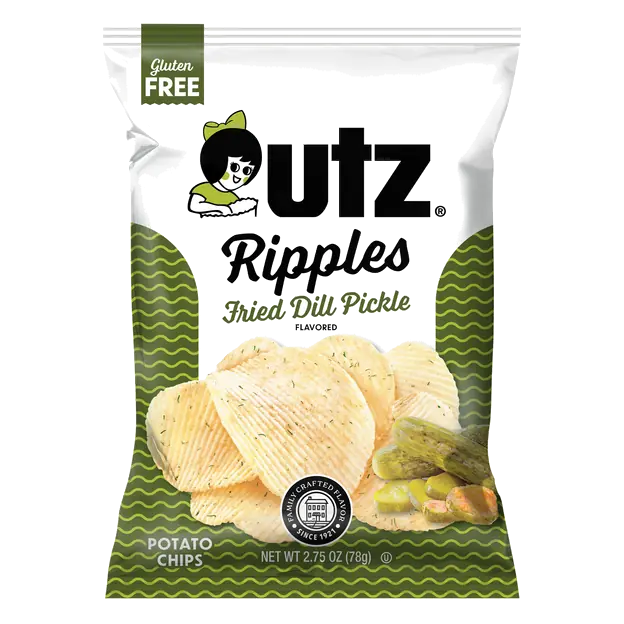 Ripples Gluten Free Fried Dill Pickle Potato Chips