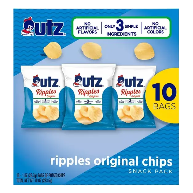Ripples Original Potato Chips Snack Pack
