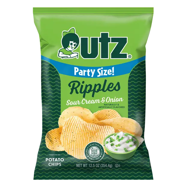 Ripples Sour Cream & Onion Potato Chips Party Size