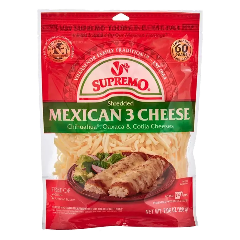 V&V Supremo Mexican 3 Cheese Blend, 7.06oz