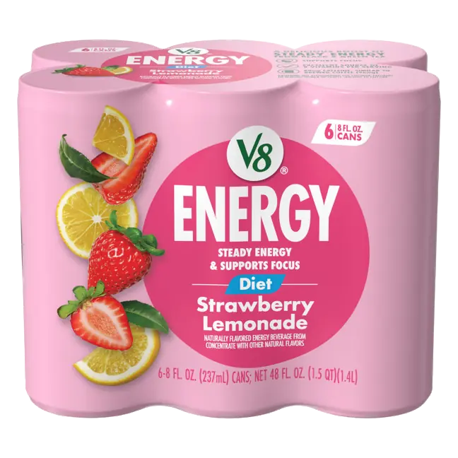 +Energy Diet Strawberry Lemonade Juice Drink - 6 pk