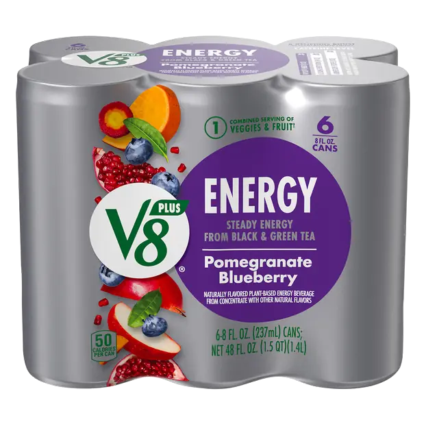 Plus Pomegranate Blueberry Energy Beverage - 6 pk