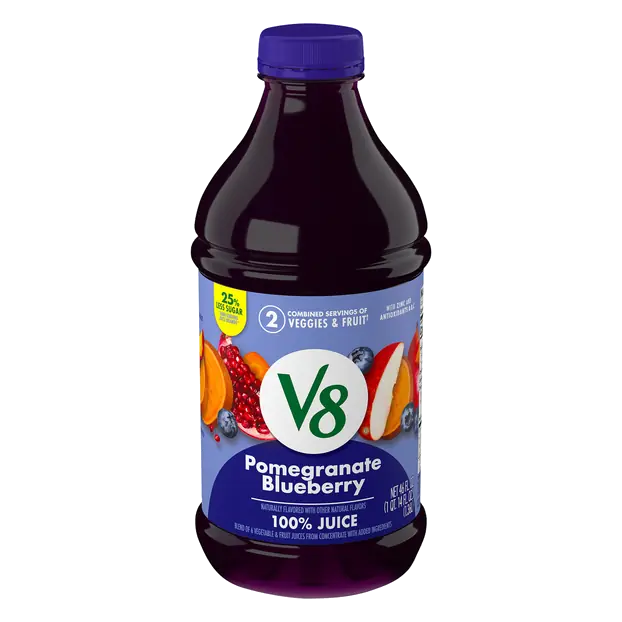 V-Fusion No Sugar Added 100% Pomegranate Blueberry Juice