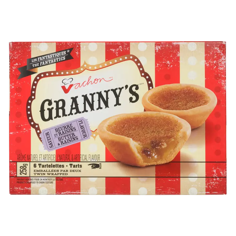 Granny's Raisin Butter Tarts 6 Pack 258 g