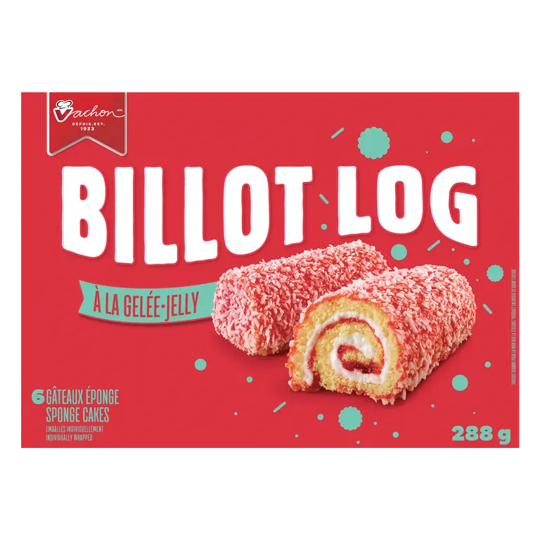 Billot Log Sponge Cakes Jelly 6 x 48 g