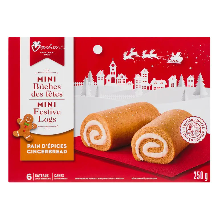 Mini Gingerbread Festive Logs 250 g