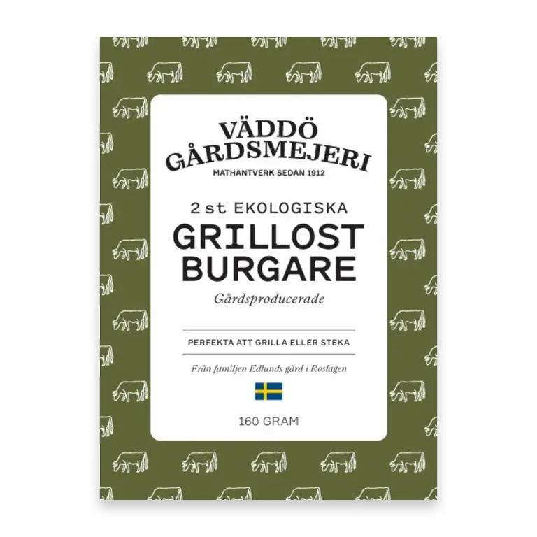 Väddö Grillostburgare 160g