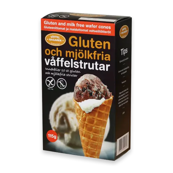 Våffelstrutar Gluten Och Mjölkfri