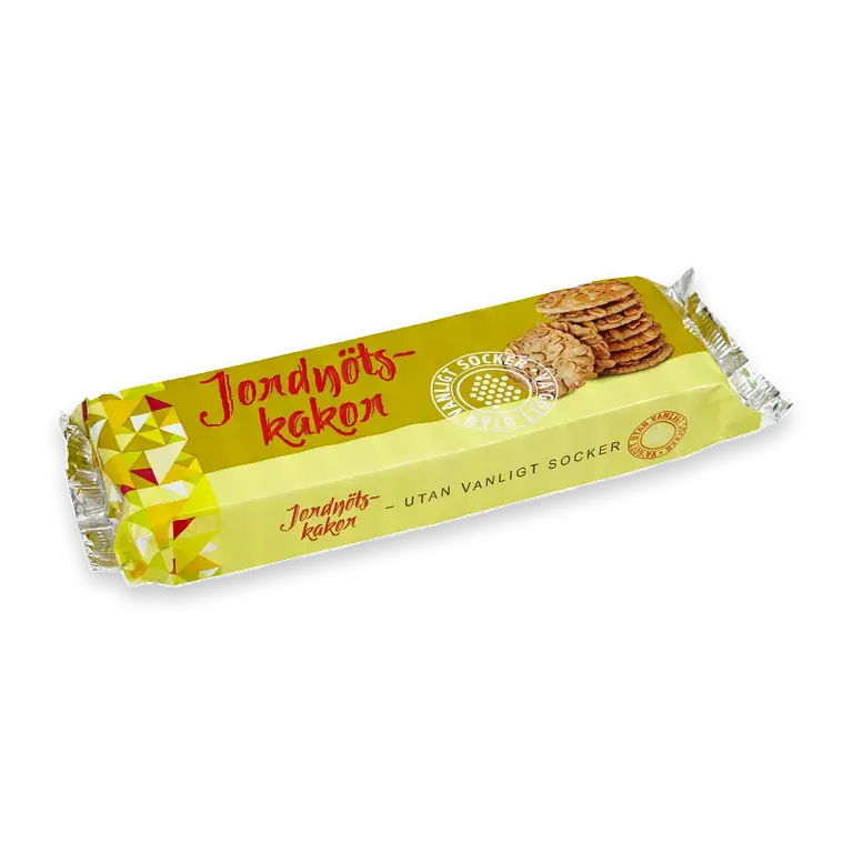 Jordnötskakor utan vanligt socker 175g