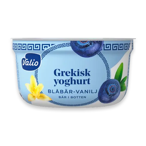 Blåbär-vanilj Bär i Botten Grekisk Yoghurt