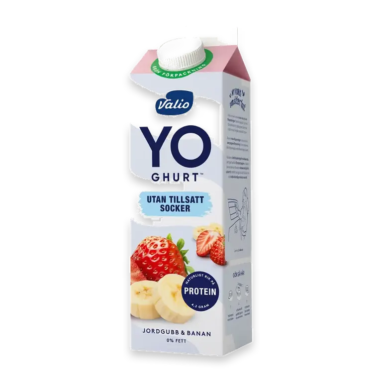 Fruktyoghurt Jordgubb Banan 0% 1000g