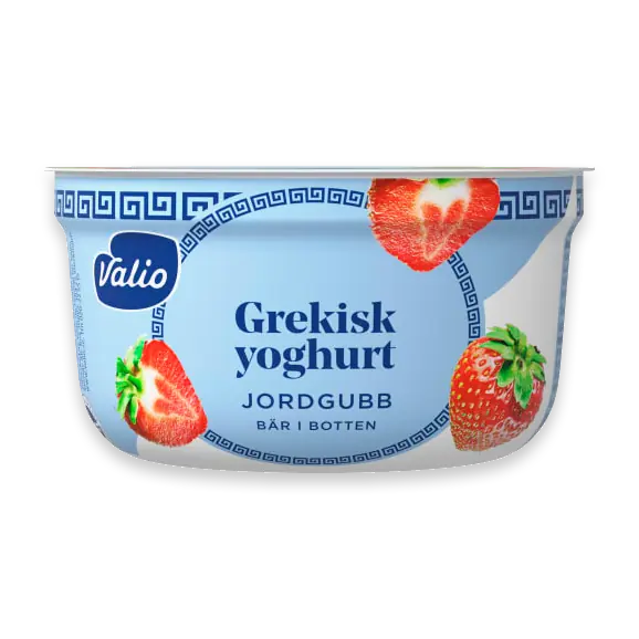 Jordgubb Bär i Botten Grekisk Yoghurt