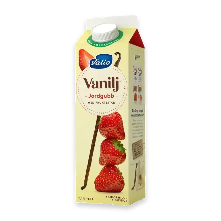 Vaniljyoghurt Jordgubb 2,1% 1000g