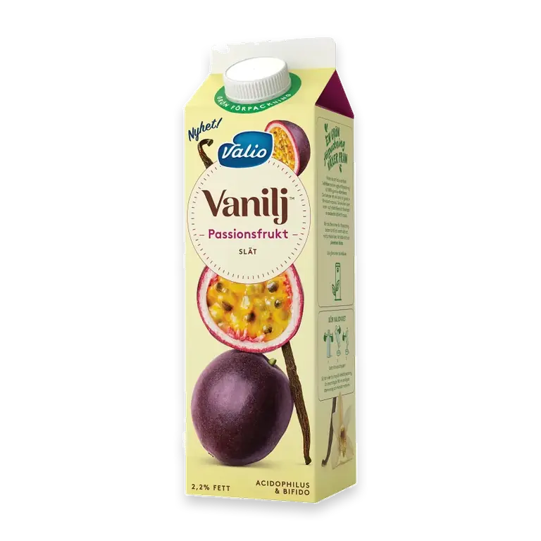 Vaniljyoghurt Passionsfrukt Slät 2,2% 1000g