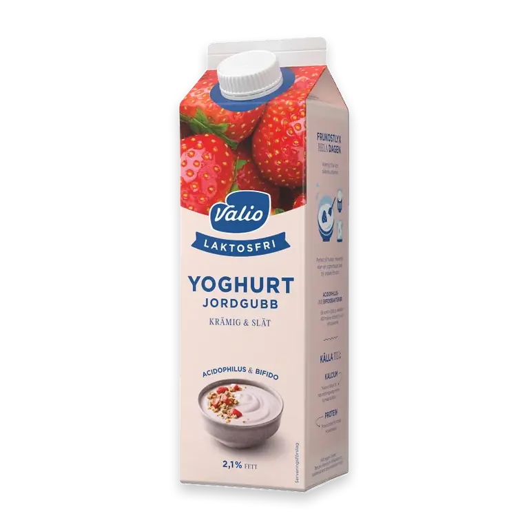Yoghurt Jordgubb Laktosfri 2,1% 1000g