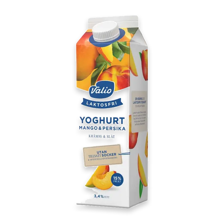 Yoghurt Mango Persika Laktosfri 3,4% 1000g