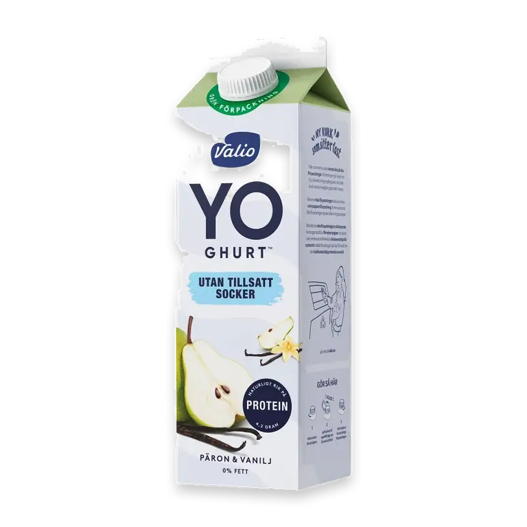 Yoghurt Päron Vanilj utan tillsatt socker 0% 1000g