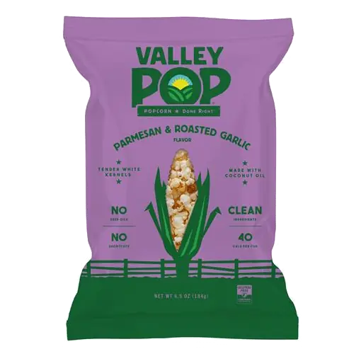 Valley Pop Parmesan & Roasted Garlic Flavor Popcorn 6.5 oz
