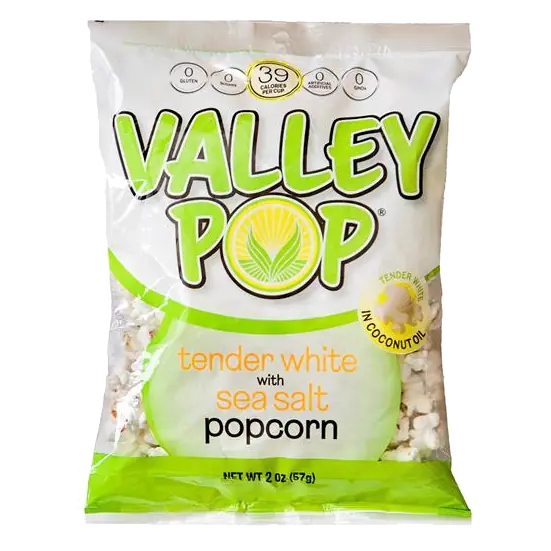 Valley Pop Tender White with sea salt popcorn