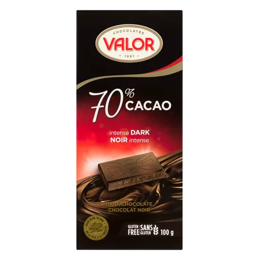 Gluten-Free 70% Cocao Dark Chocolate 100 g