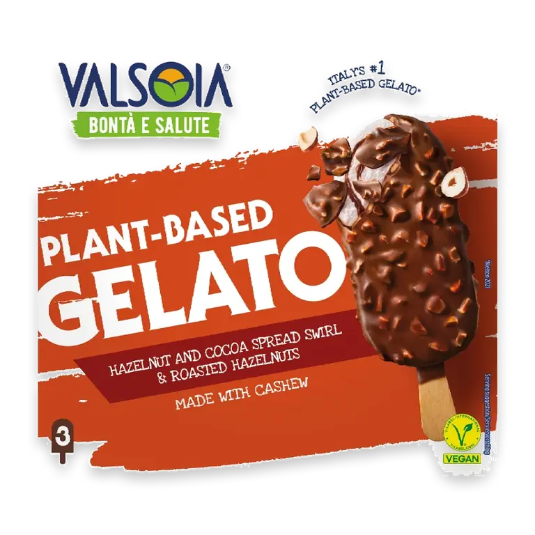 Gelato Cashew med hasselnötskräm vegan 3-p