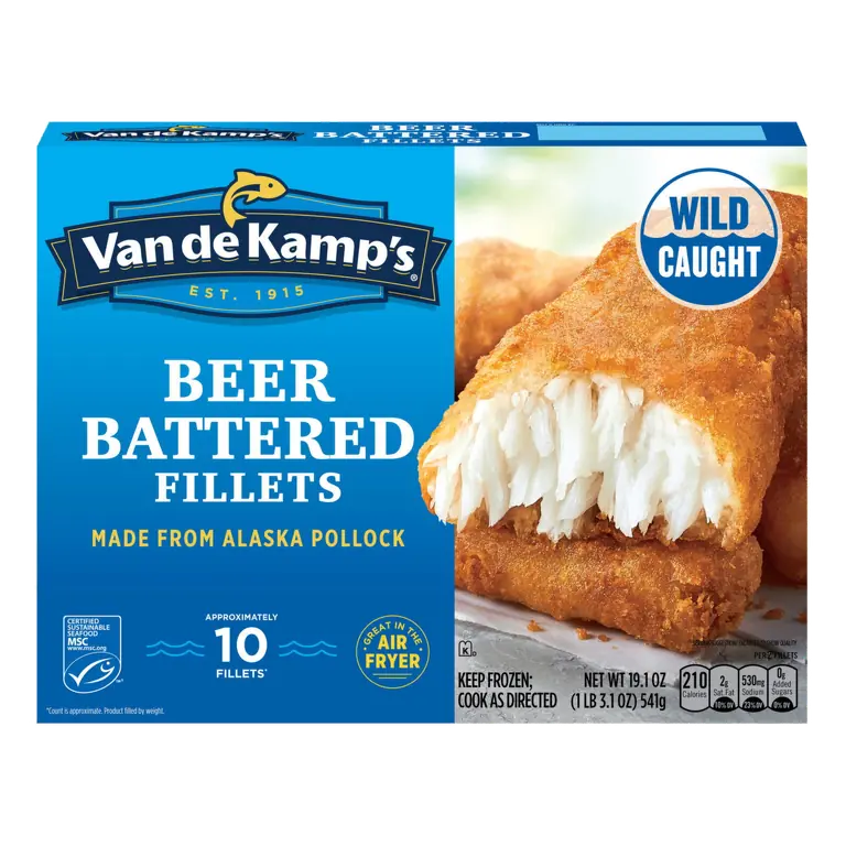 Beer Battered 100% Whole Fish Fillets, Frozen