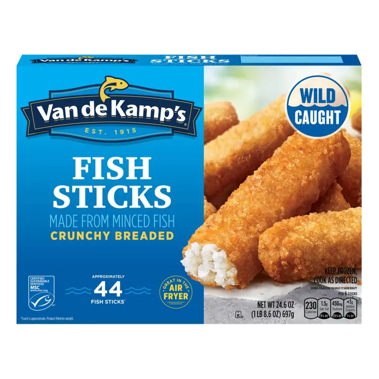Fish Sticks, Made With 100% Real Fish, Frozen