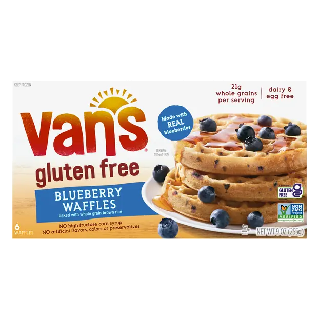 Gluten Free Blueberry Waffles - 6 ct