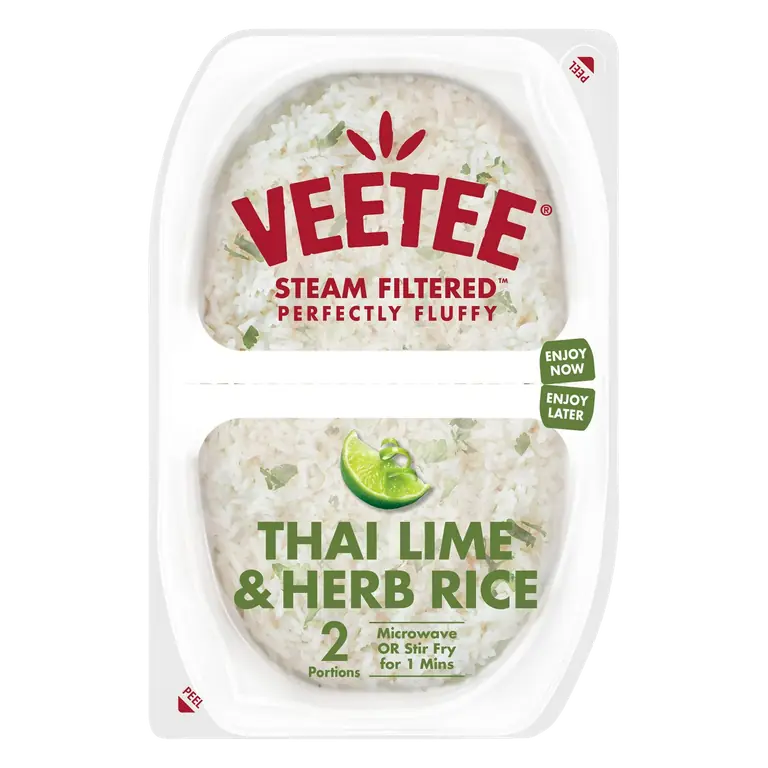 Veetee Perfectly Steam Filtered 2 x 125g Thai Lime & Herb Rice