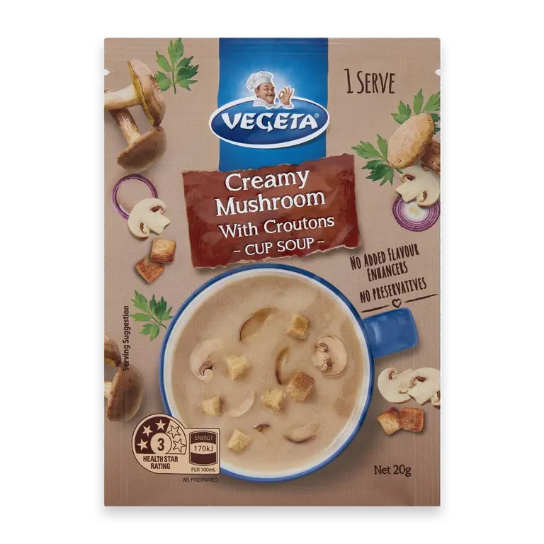 Creamy Mushroom With Croutons Cup Soup