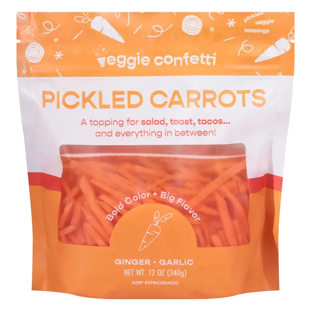 Ginger Garlic Pickled Carrots Bag