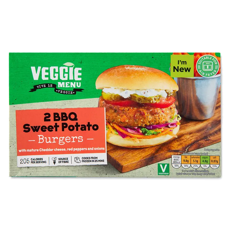 BBQ Sweet Potato Burgers 2 Pack