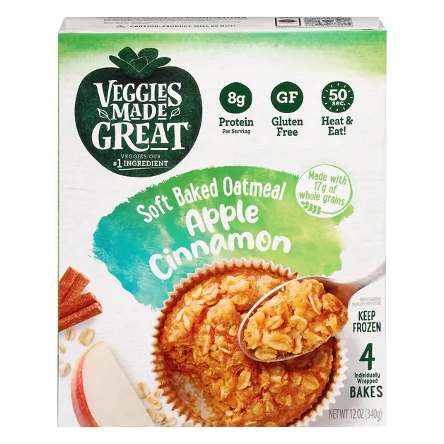 Apple Cinnamon Soft Baked Oatmeal - 4 ct Frozen