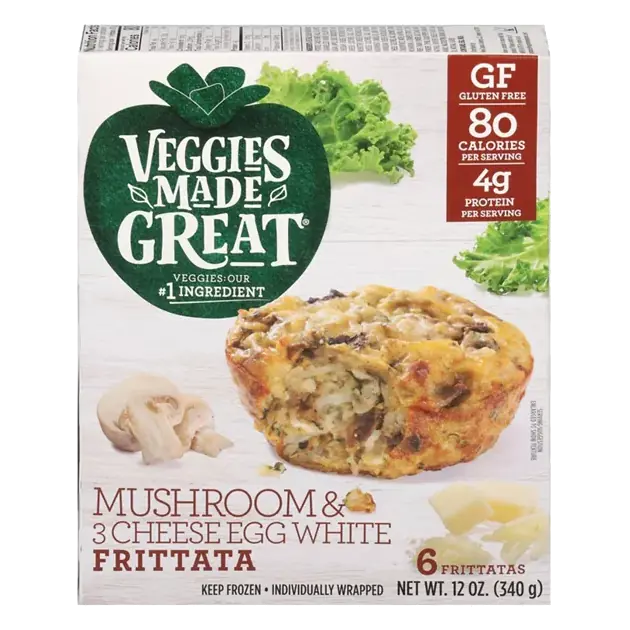 Frittatas, Mushroom & 3 Cheese Egg White