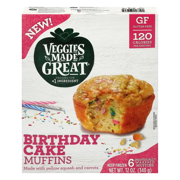Gluten Free Birthday Cake Muffins - 6 ct