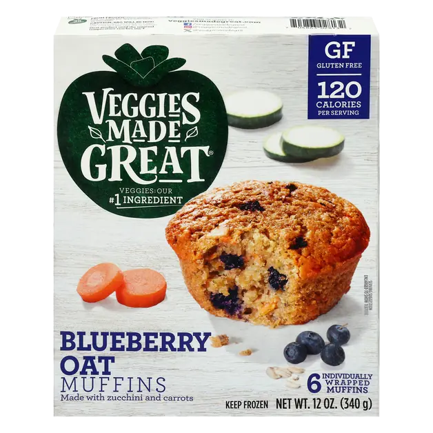 Gluten Free Blueberry Oat Muffins - 6 ct Frozen