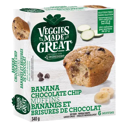 Gluten-Free Frozen Muffin Banana Chocolate Chip 340 g