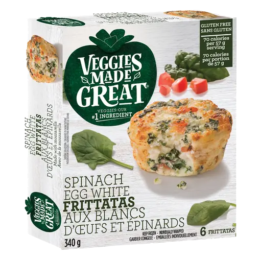 Gluten-Free Frozen Spinach Egg White Frittatas 340 g
