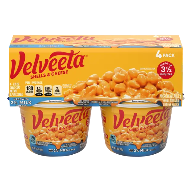 Shells & Cheese Pasta Microwaveable Cup - 4 ct