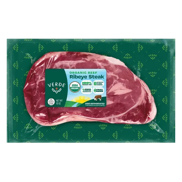 Verde Farms Organic Grassfed Ribeye, 10oz