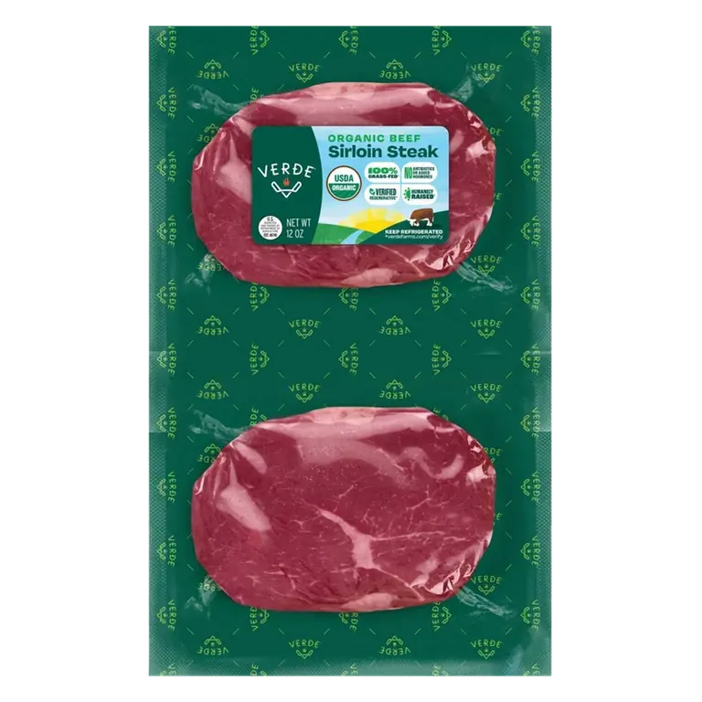 Verde Farms Organic Grassfed Sirloin, 12oz