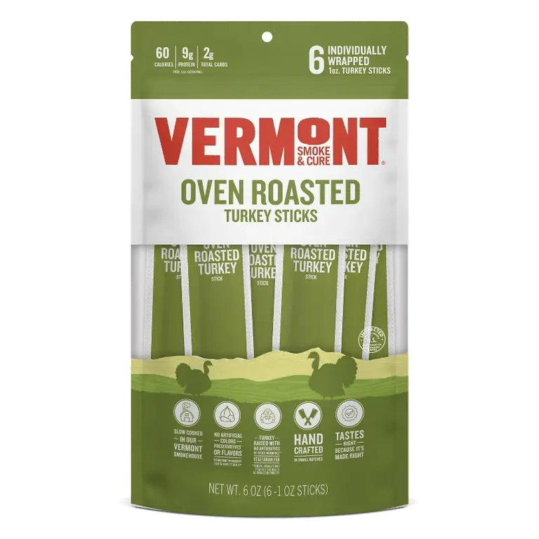 Vermont Smoke & Cure Oven Roasted Turkey Meat Sticks Full Size Multipack, 6oz