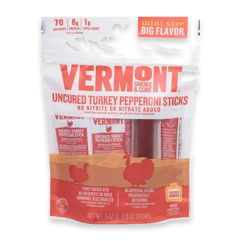 Smoke & Curego-Pack Turkey Pepperoni Mini Meat Stick3 Oz