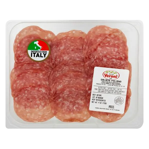 Imported Mild Salame Milano Sliced