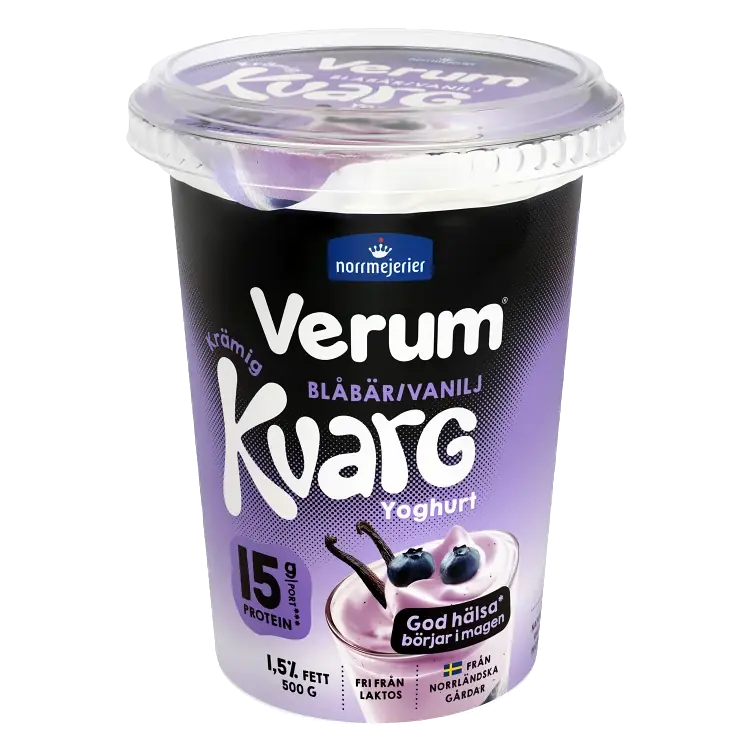 Kvargyoghurt Blåbär Vanilj 1.5% 500g