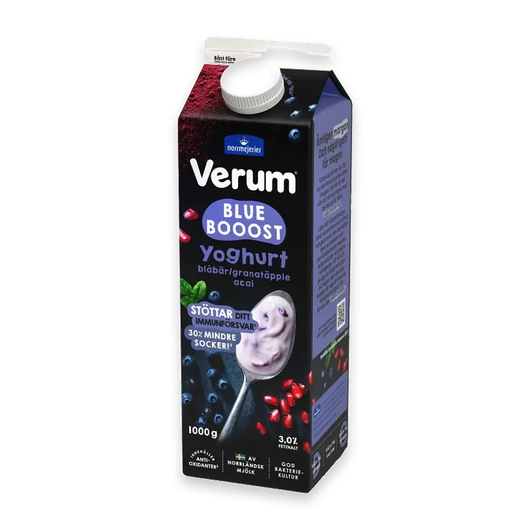 Yoghurt Blue Boost Blåbär Granatäpple 3% 1000g