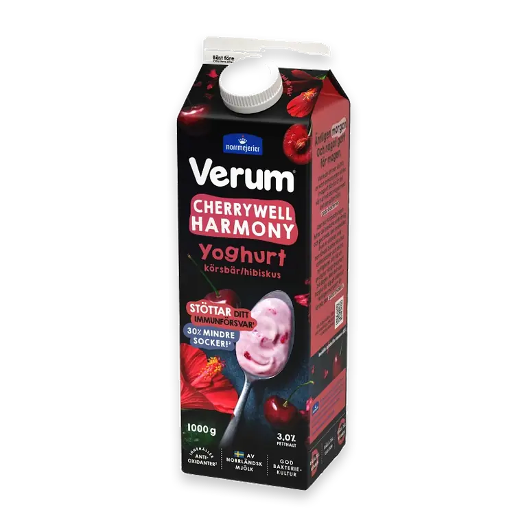 Yoghurt Cherry Well Harmony 3% 1000g