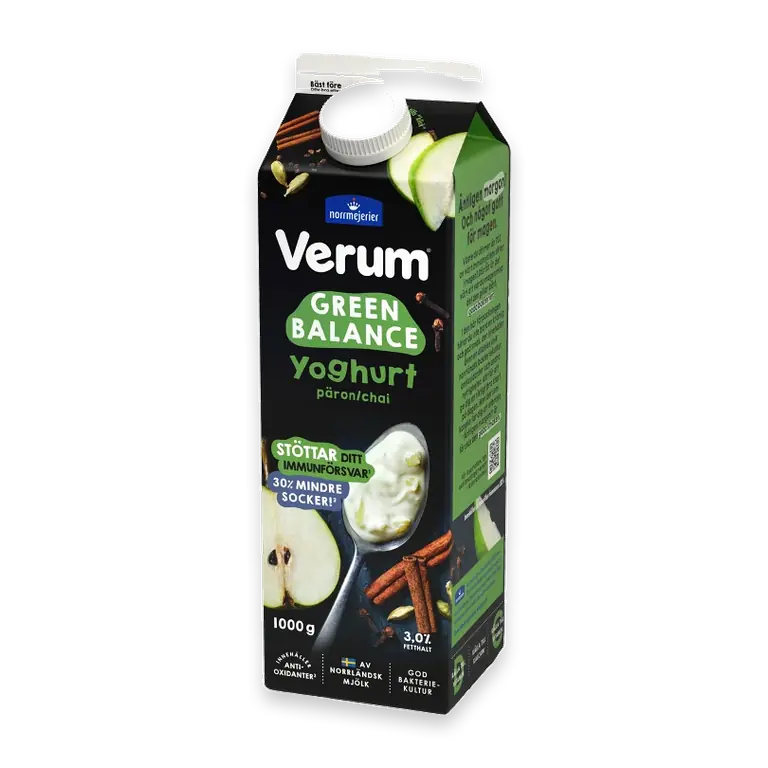 Yoghurt Green Balance Päron Chai 3% 1000g