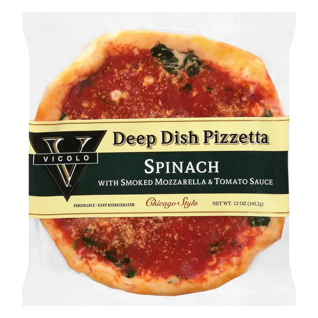 Chicago Style Spinach Deep Dish Pizzetta Refrigerated