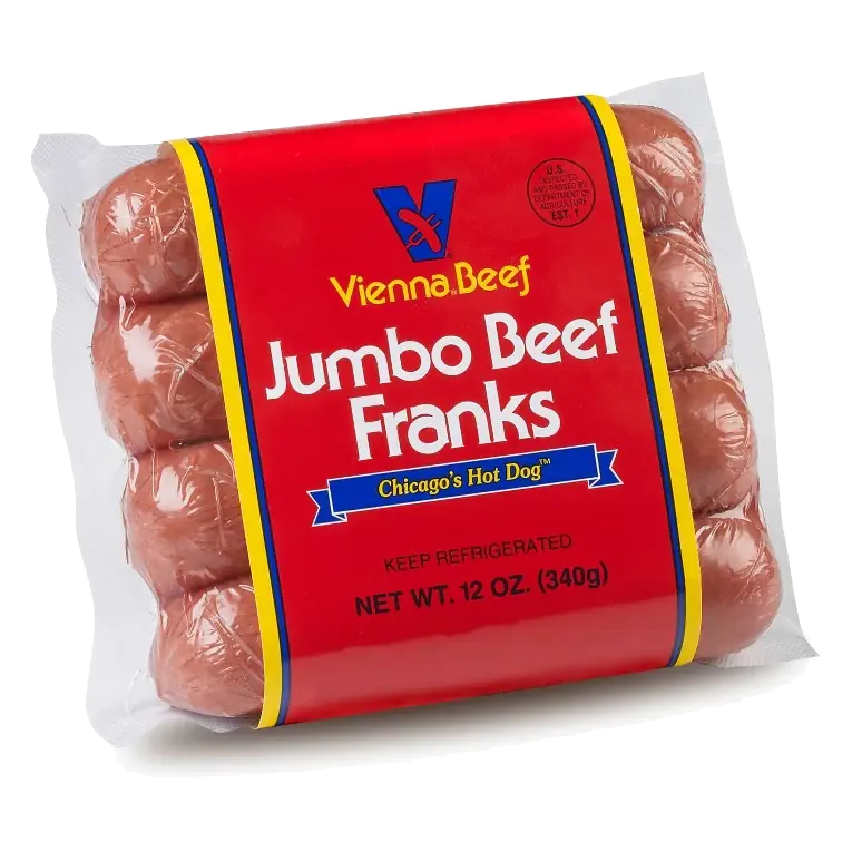 Vienna Beef Jumbo Beef Franks, 12oz